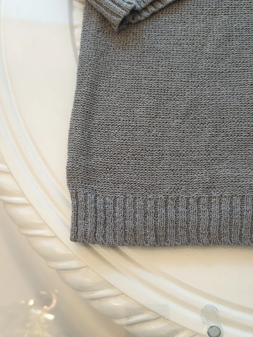 Soft  Knit Two-Piece Lounge Set in Heather Gray L